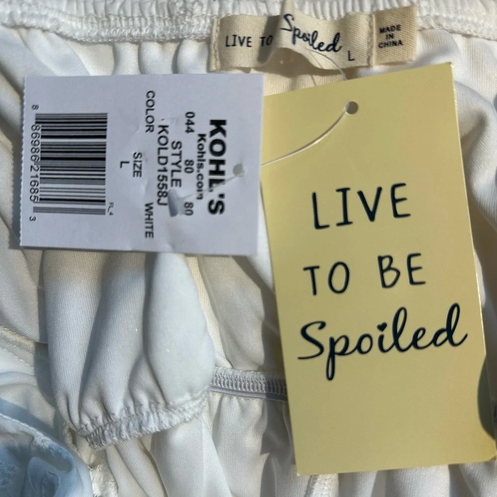 🥰 Juniors' Live To Be Spoiled Sleeveless Eyelet Faux Wrap Skater Dress, size L - Picture 10 of 10